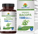 Brieofood Organic Bacopa 1500mg, 45 サービング, ベジタリアン, グルテンフリー, 90 ベジタリアンタブレット ...