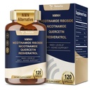 Totaria NMNH (Dihydronicotinamide Mononucleotide)、NMNの代わりとなる補足のw/Niacinamide (Vitamin B3)、Quercetinのトランス レスベラトロール、サポートNAD+の皮細胞の健康*、反老化及びエネルギー、120の帽子