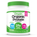 Orgain有機ビーガンプロテインパウダー、自然Unsweetened - 植物タンパク質の21g、4gプレバイオティックファイバー、低ネット炭水化物、無糖、無添加砂糖、無GMO、シェイクスムージー、1.59ポンド