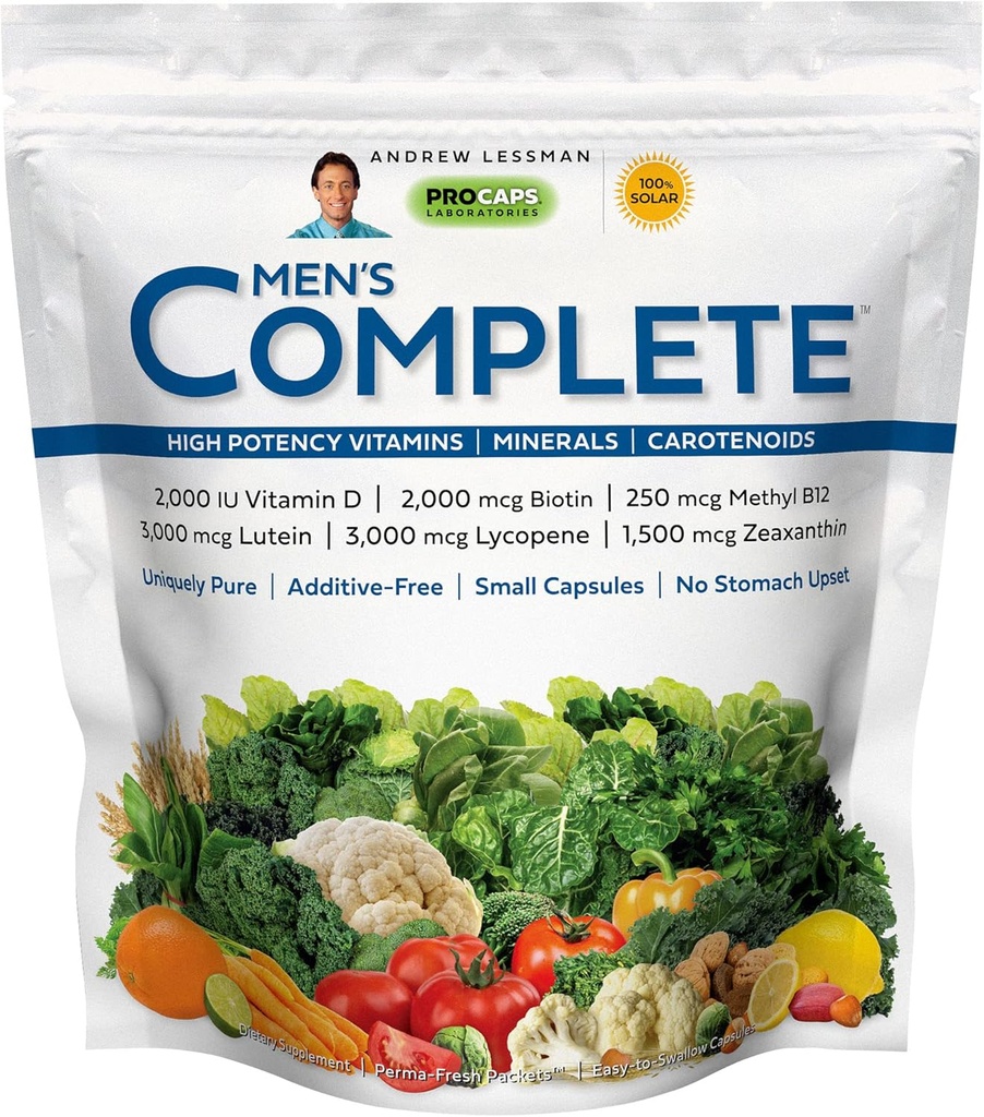 ANDREW LESSMAN Multivitamin-Menの完全30パケット - 30以上の栄養素、エッセンシャルビタミン、ミネラル、カロテノイドの高い効力。 小さな簡単なスワロー。 バインダー無し、フィラー無し、添加物無し