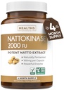 Healths Harmony ナトキナーゼ 2000 FU (非GMO) 自然発酵大豆から作られた強力なナトキナーゼサプリメント - (4ヶ月の供給) 120 ビーガンナトカプセル