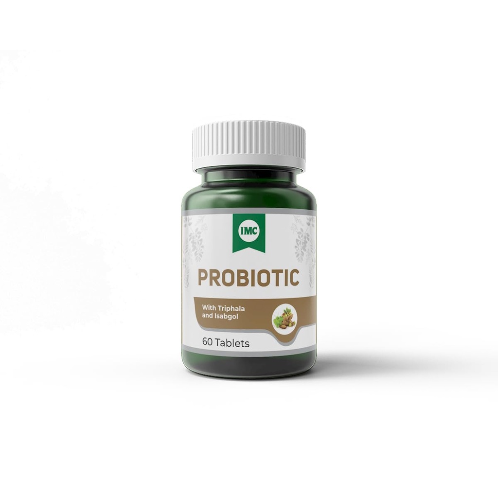 IMC Probiotic 60 Tablets | With Triphala and Isabgol | Enriched with Isabgol husk, Amla ext, Harad ext, Beheda ext.