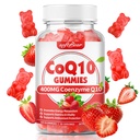 大人のためのsoftbear CoQ10のグミー400mgの補酵素Q10の補足、Omega-3、マグネシウム、細胞エネルギー及び酸化防止のためのビタミンB3及び亜鉛、いちごの味60の計算