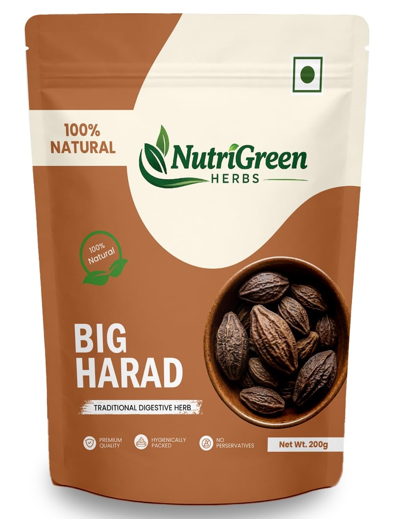 Badi Harad (Haritaki) Whole 200g | Premium Quality Natural Dried Haritaki Fruit | Kadukkai - Karakkaya - Yellow Terminalia Chebula