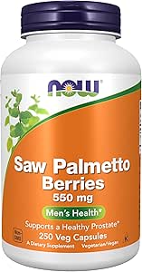 NOW Foodsは、Palmetto Berries(Serenoa repens)550mg、Men's Health*、250 Veg Capsulesを支持します