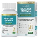 800mg Digestive Enzymes for Men and Women with Probiotics & Organic Prebiotics, 8 Key Enzymes, Protease, Amylase & Lipase for Bloating, Gas Relief, Non-GMO | 90 Capsules