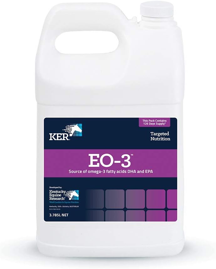 Kentucky Equine Research EO-3: Omega-3 脂肪酸 DHA と EPA for Horses, 1 Gal (128 給)