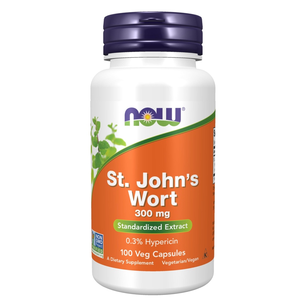 NOWフーズサプリメント、セントジョンズワート(Hypericum perforatum)300mg、標準化エキス、100ベジカプセル
