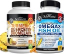 Bromelainの補足が付いているTurmeric Quercetin (1か月の供給)プラスの三相オメガ3の魚油のSoftgels (1か月の供給)