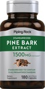 ピッピングロックパインバークエキスカプセル | 1500mg | 180カウント | 非GMO、グルテンフリーサプリメント