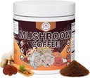 きのこのコーヒー、即刻のきのこのコーヒーきのこの粉のブレンド(20のサービング)Cordyceps、Reishi、ライオンのマネ、シイタケ、王のトランペット、エネルギーのためのきのこの補足、焦点、免疫サポート