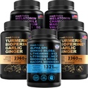 MEDCHOICEターメリック&ジンジャー(240ct)、睡眠メラトニン(180ct)、および向知性脳(60ct)サプリメントバンドル - 脳のためのウェルネストライオ、睡眠、免疫サポート - ビーガン、非GMO、グルテンフリー