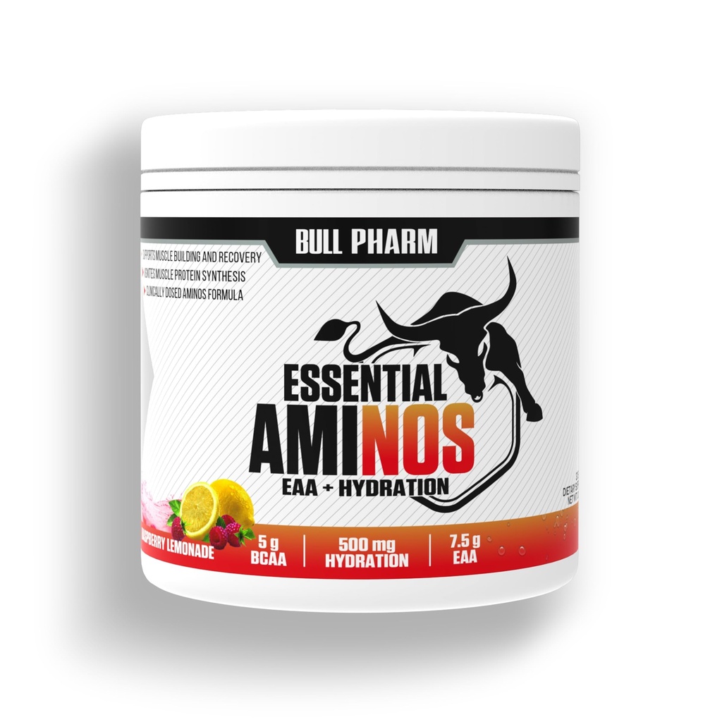 ESSENTIAL AMINOS | HYDRATION | Vegan BCAA,L-Leucine,L-Iso Leucine,L-Valine,Coconut Water Powder | Lean Muscle Building I Recovery I FSSAI Approved (Raspberry Lemonade)