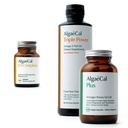 ALGAECALバンドル - ビタミンD3完全(1000 IU) + ビタミンK2、E&amp; A&amp;植物ベースのカルシウム より強いボン&フィッシュオイルオメガ3 1200mg EPA DHA