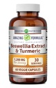 アメイジングフォーミュラボスウェリアエキス&ターメリックサプリメント | サービングあたりの1200 Mg | 60 Veggie Capsules | Non-GMO | Gluten Free | アメリカ製 |