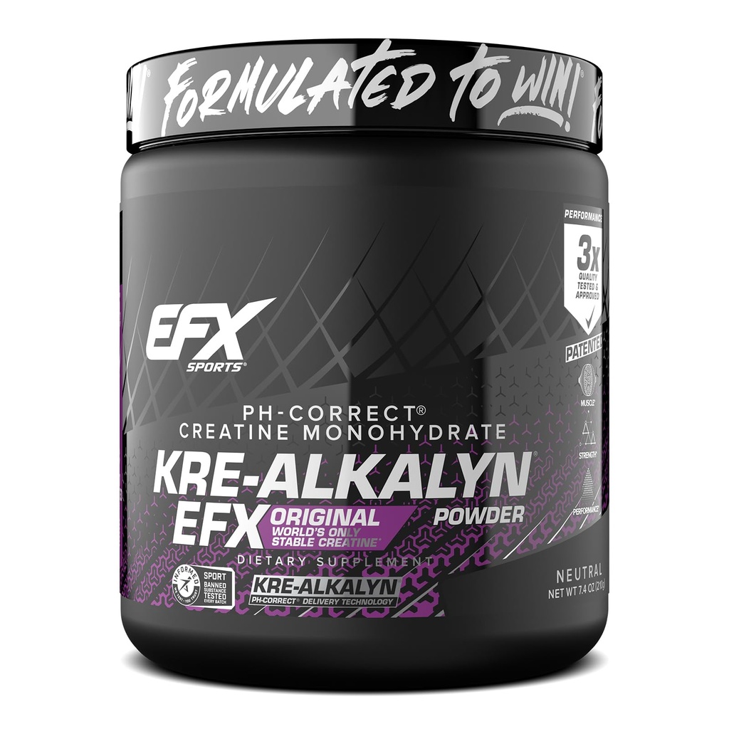 EFX Sports Kre-Alkalyn EFXパウダー | pH 補正クレアチン モノハイド パウダー サプリメント | 強度・筋肉の成長・性能 | 140 サービング(非吸収)
