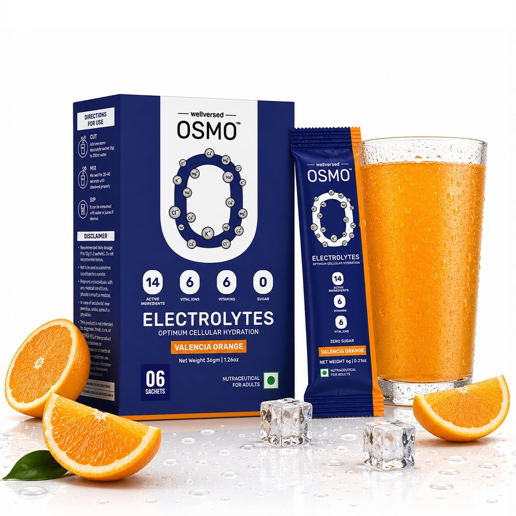 OSMO - Electrolyte Sachets | Valencia Orange (36g, 6 Servings) | Zero Sugar