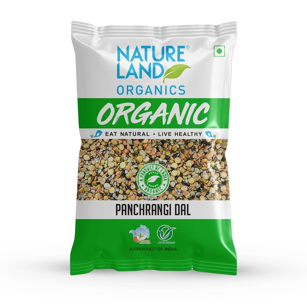 Natureland Organics Panchrangi Dal/Mix Dal 500 Gm - Organic Healthy Pulses