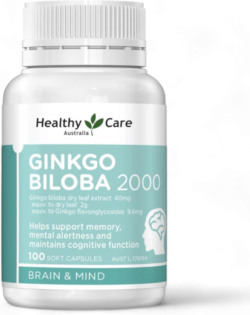 健康な心配のGinkgoのBiloba 2000mg 100のカプセルのオーストラリアは作りました