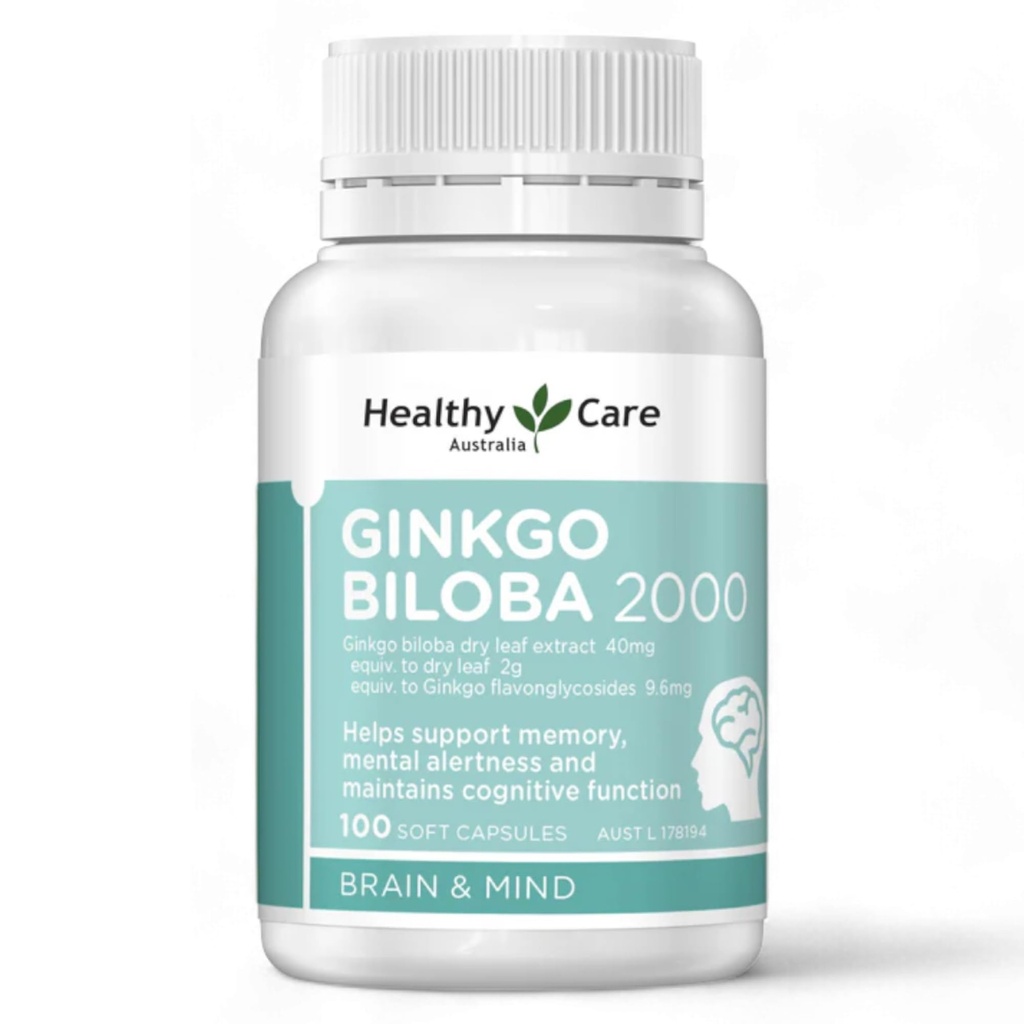 健康な心配のGinkgoのBiloba 2000mg 100のカプセルのオーストラリアは作りました