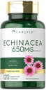 Carlyle Echinacea | 650mg | 120カプセル | ベジタリアン・非GMO・グルテンフリー対応サプリメント