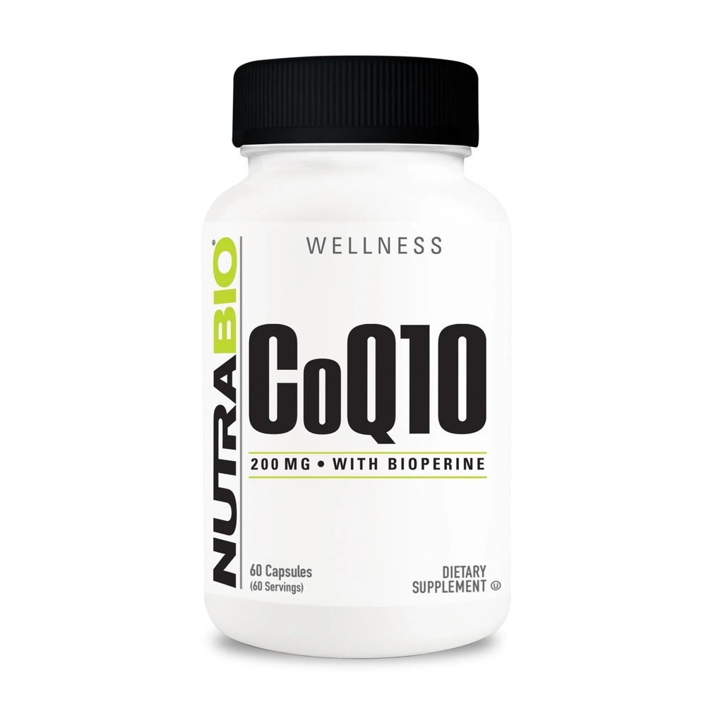 NutraBioのCoQ10の食事療法の補足、健康な中心機能及び細胞エネルギーの生産、200mg - 60のカプセル