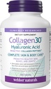Webber NaturalsはHyaluronic酸、生物活動的なコラーゲンのペプチッド、180のタブレット、助けは目のしわおよび良い顔ライン、非GMOを減らします