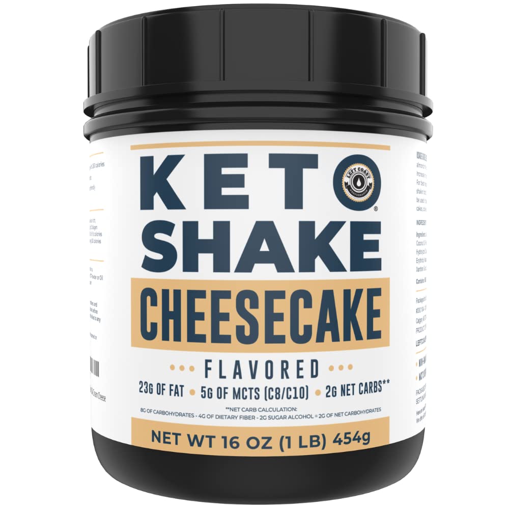 16oz チーズケーキの Keto の食事の取り替えのシェイク-低い Carb Keto の蛋白質の粉の組合せ、高い脂肪蛋白質 ココナッツオイルパウダー、コラージュペプチドと本物のアメリカのクリームチーズからMCTでシェイク - 2ネット炭水化物