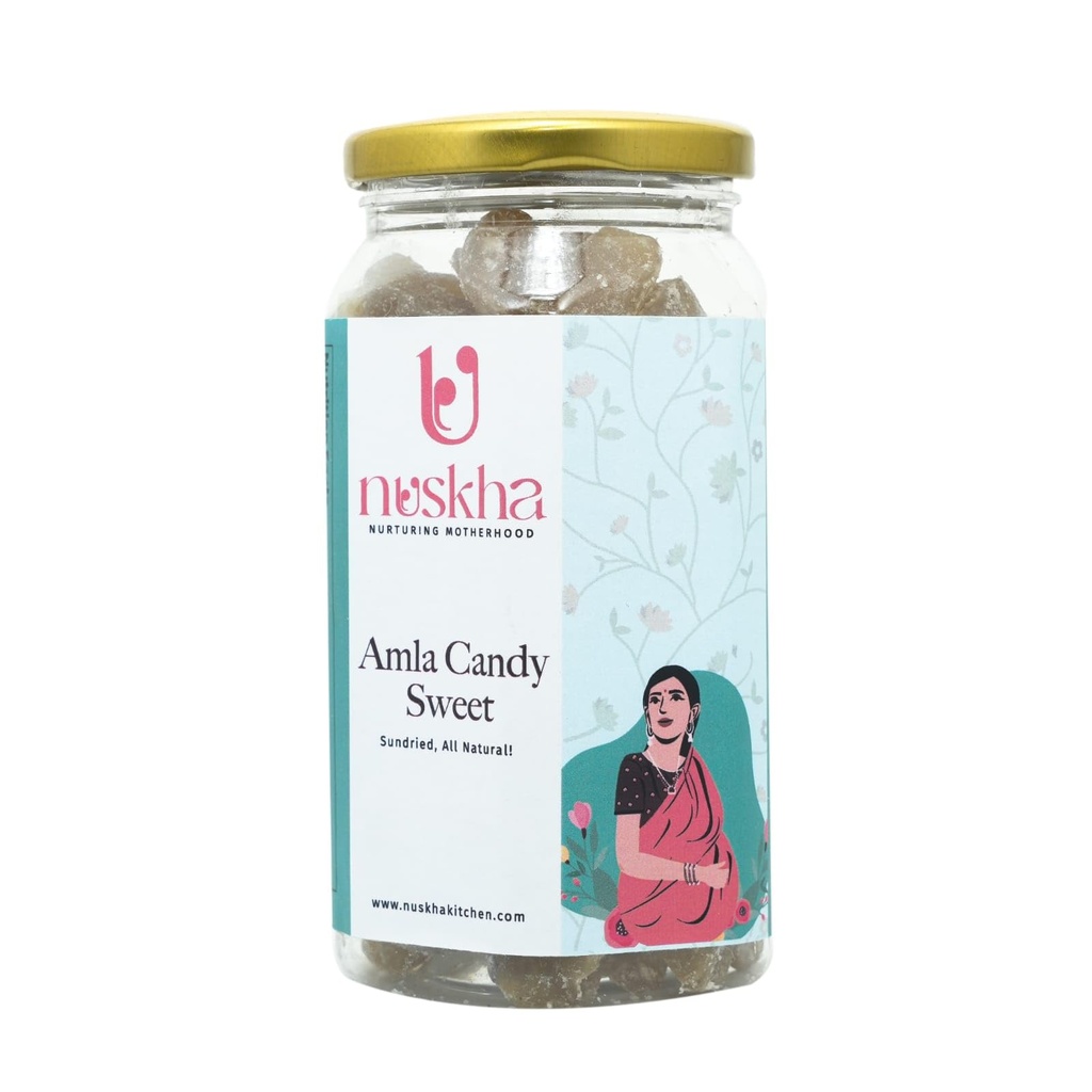 Nuskha Kitchen Amla Candy Sweet | Sweet Amla Candy for Immunity & Digestion | Healthy Pregnancy Snack | Rich in Vitamin C | 100% Natural & Preservative-Free | 300g