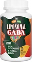 L-テアニンとLiposomal GABAは1200mg - Ashwagandha、Chamomile、人および女性のためのタルトチェリーの草の補足、60のSoftgelsが付いている高吸収GABAの複合体を補います