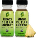 Ethan's Organic Clean Energy Shots Pineapple, Sugar Free Natural Pre-Workout Focus Boost, Gluten Free, ビーガン, B6 & B12 ビタミンC グリーンティーエキスとGuayusa(2ozショットのパック)