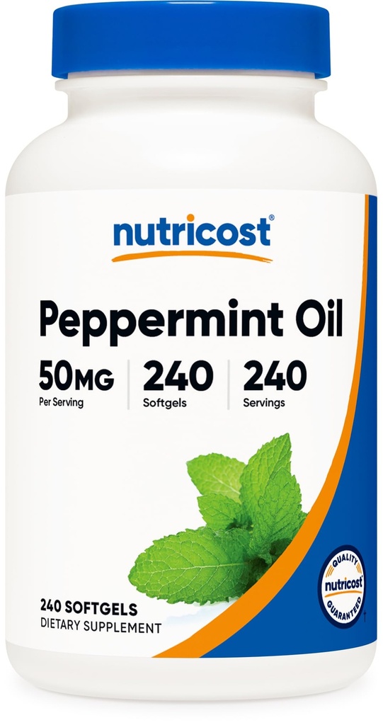 Nutricostペパーミントオイルソフトゲル(240 SFG)(50 MG) - グルテンフリー、第三者テスト済み、GMO無料