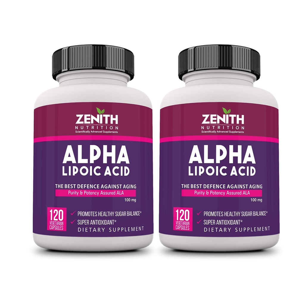 Zenith Nutrition Alpha Lipoic Acid 100Mg - 240 Capsules