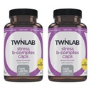 TwinlabのストレスBコンプレックスキャップ - 完全なBコンプレックス&1000 mgビタミンC - ビタミンB12とB6-100カプセル(パッケージ2)