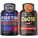 1パックのLiposomal FisetinのSoftgels 1200mg + 1PackのLiposomal CoQ10-200mgのSoftgels