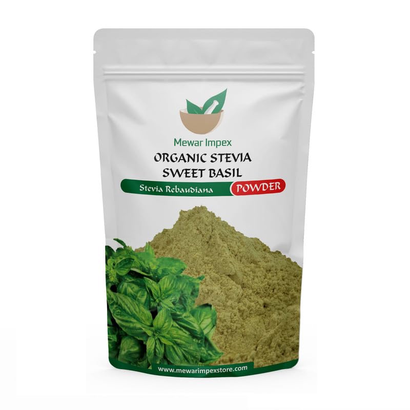 Mewar Impex Green Stevia Powder 100 gm | Seeni Thulasi | Natural Stevia Powder| Zero Calories | Vegan | Natural Sweetener | Keto & Diabetic Friendly