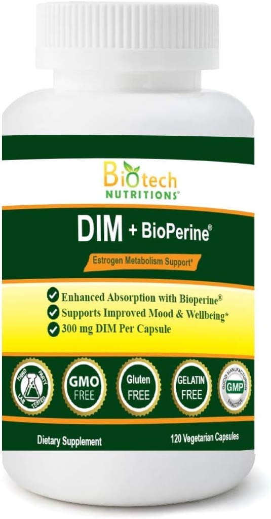 DIMの補足300のmg DIM DiindolylmethaneのプラスのBioPerineの120日は米国で120の野菜カプセル(120)供給します