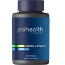 ProHealth NADH + CoQ10 - ブーストNAD + | 60デイサプライ | 純粋なNADH 25mg、CoQ10 100mg | 60耐酸カプセル | エネルギー | 焦点 | ATPの生産