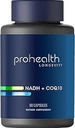 ProHealth NADH + CoQ10 - Boost NAD+ | 60 Day Supply | Pure NADH 25 mg, CoQ10 100 mg | 60 Acid Resistant Capsules | Energy | Focus | ATP Production
