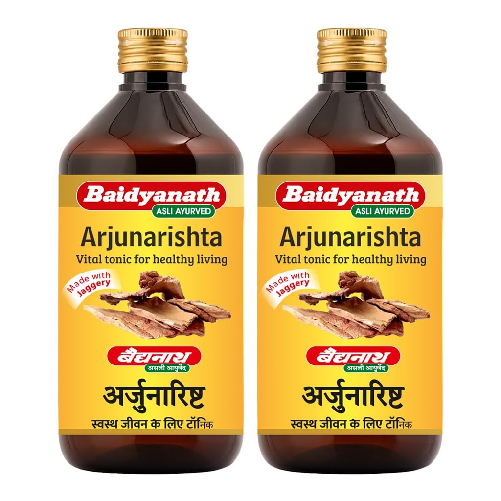 Baidyanath Arjunarista - 450 ml | Ayurvedic Heart & Respiratory Tonic | Herbal Tonic For Healthy Heart, Digestion, And Cardiac Function Support | (Pack of 2)