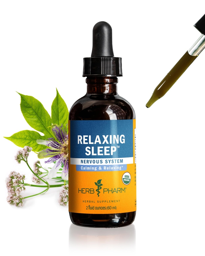 Herb Pharm は Valerian の液体のエキスが付いている睡眠の草の方式を緩めます - 2 Oz