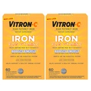 Vitron-Cの鉄の補足、毎日、ビタミンC、サポート赤血球の生産、染料の自由なタブレット、60の計算、2のパック