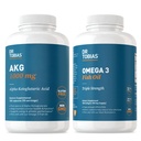 Dr. Tobias AKGの補足及びオメガ3の魚油、AKGおよびTriple-Strength Omega 3 EPA及びDHA、非GMOのサポート細胞エネルギー及び全面的な健康
