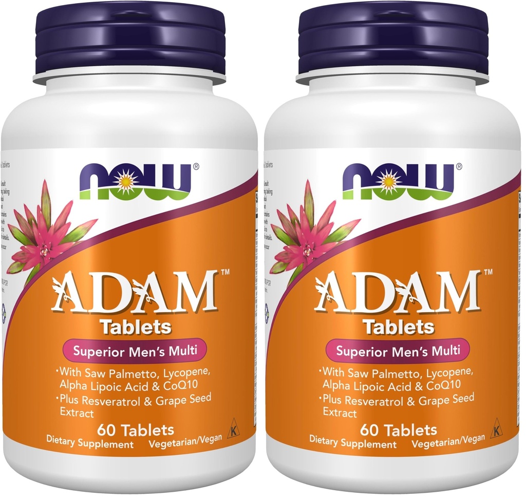 NOWの補足、ADAMTMの人のMultivitaminはPaletto、Lycopene、アルファLipoicの酸およびCoQ10のプラスの自然なResveratrol及びブドウの種のエキス、60のタブレット(2のパック)を錠剤にします