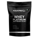 NAKPRO NUTRITION Platinum Whey Protein Isolate | 500g Chocolate Cream | 28g Protein| Trustified Certified