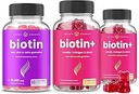 NutraChamps 毛、皮及び釘のための完全なBiotinの束。 バイオチン&ビオチン+