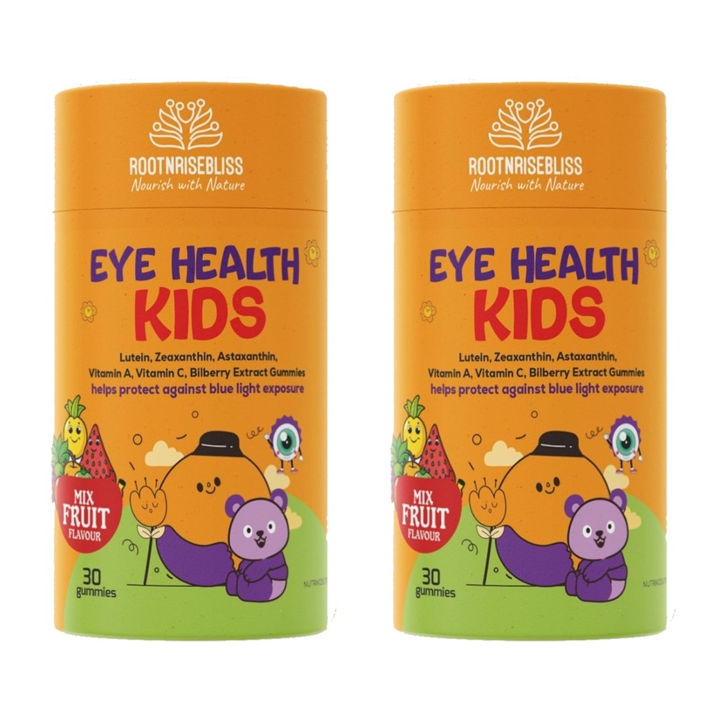 Eye Health Kids Gummies 30 Natural Gummies (Pack of 2) | Mixed Fruit Flavour Vision Support Supplement for Children | With Lutein, Zeaxanthin, Astaxanthin & Vitamins A and C | Supports Eye Nutrition, Healthy Vision & Digital Screen Wellness | No Artificial Colors | Easy Chewable Gummy Format