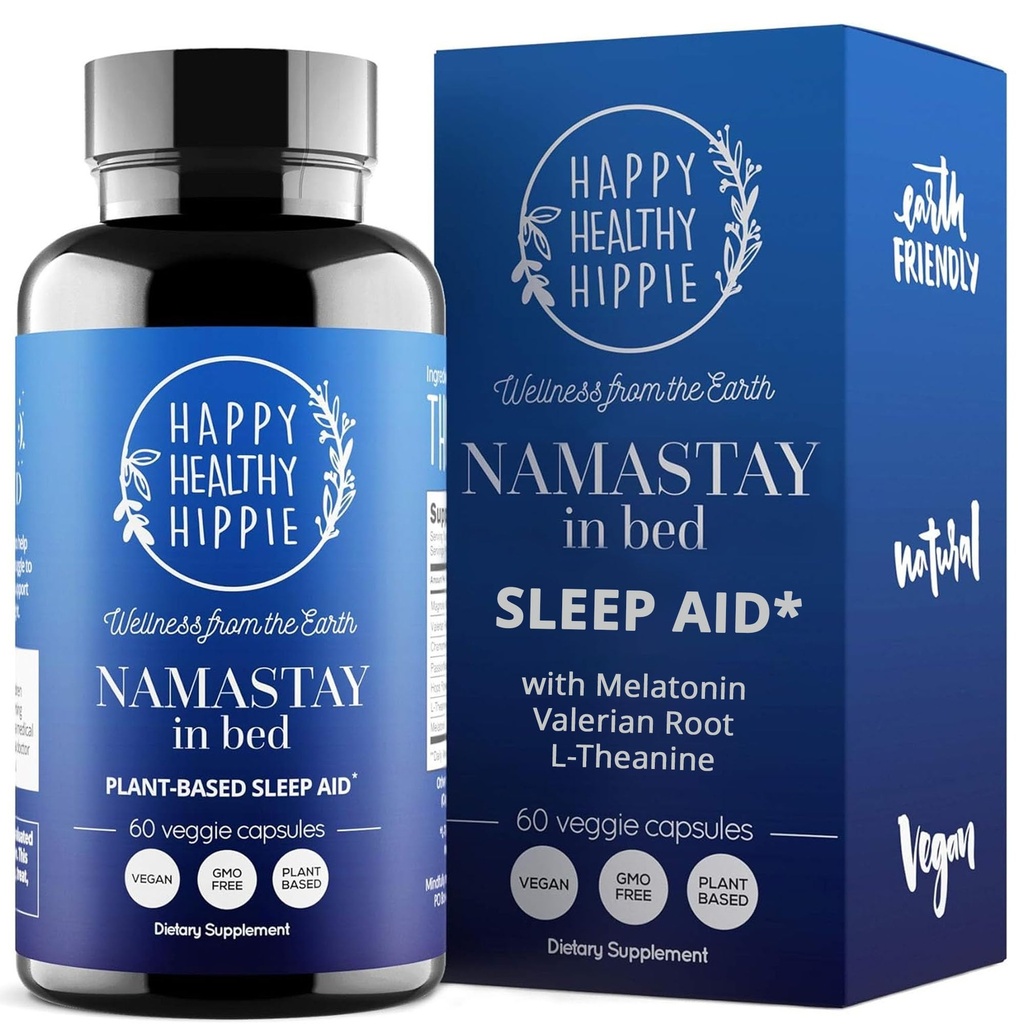 天然睡眠補助剤(大人用) w/Low Dose Melatonin 0.5mg – バレリアン・ルート + マグネシウム グリシン + L-テアニンサプリメント, カモミール | モーニング・グロッギネス | ノン・ハビット成形 | プラントベースのピル, 60 Ct