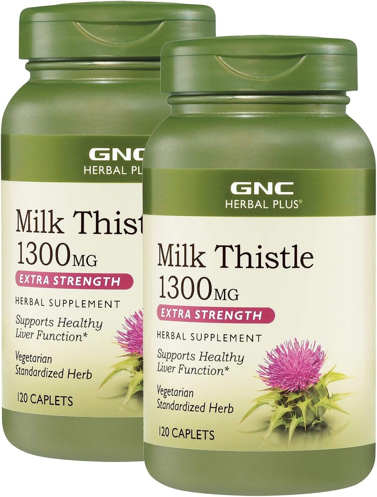 GNCの草のプラスのミルクのこのtle 1300mgの対のパック、びんごとの120の小口、サポート健康な肝臓機能