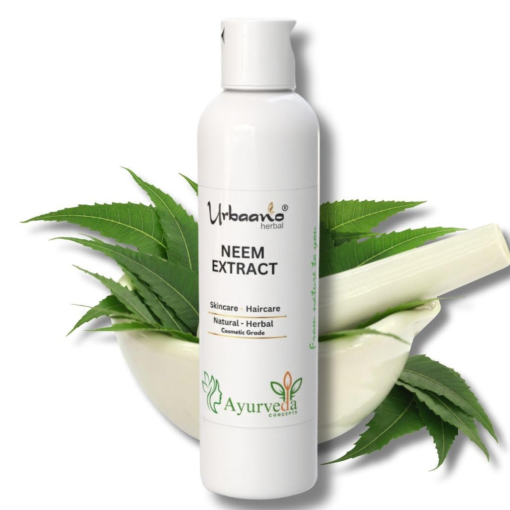 Urbaano Herbal Pure Neem Liquid Extract Natural Ingredient for Making Soap, Lotion, Serum DIY Skin, Hair & Body Care Products (100ml) - Water Soluble